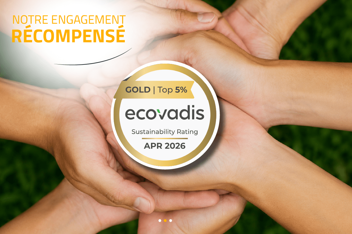 NOUVELLE MÉDAILLE D'OR ECOVADIS !