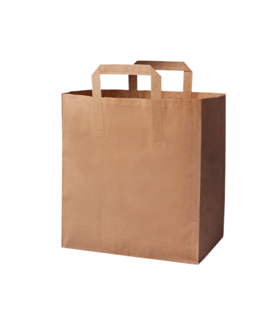 Sac kraft poignée plate : le sac d'emballage parfait pour vos clients
