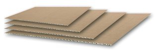 Plaque carton simple cannelure