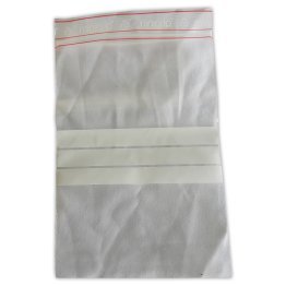 Sachet zip Mini Grip à bandes blanches